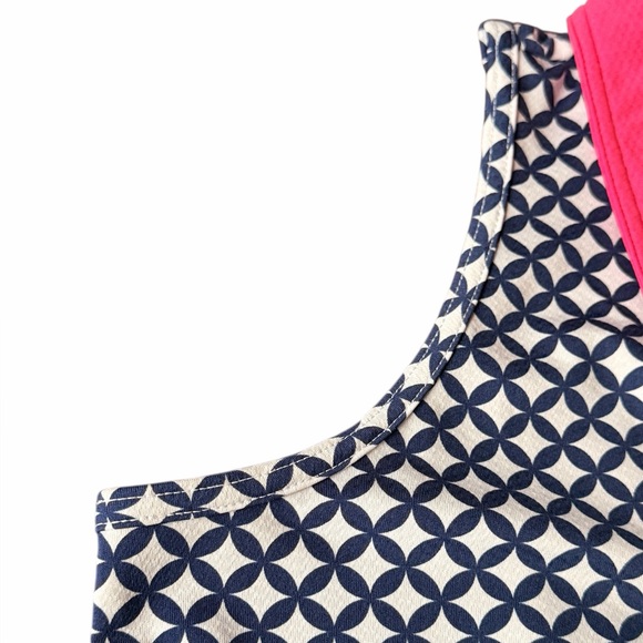 Jofit Ladies Golf Outfit Shirt and Skort,Navy White & Pink, L - Picture 2 of 16